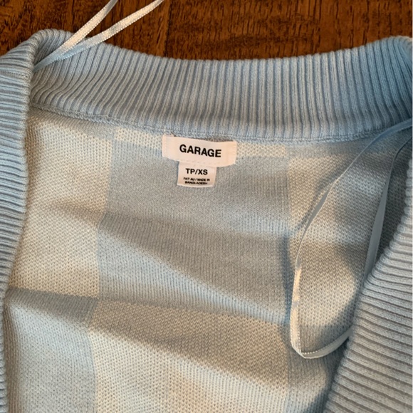 White and Blue Knit Cardigan - Picture 2 of 2